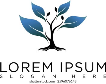 Tree logo with modern and minimalist design, fresh green geometric elements with futuristic touch, suitable for brands that focus on green technology, or environment. Available in high quality vector 
