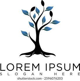 Tree logo with modern and minimalist design, fresh green geometric elements with futuristic touch, suitable for brands that focus on green technology, or environment. Available in high quality vector 