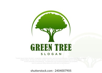 tree logo. Natural product plant growth icon . Eco nature garden emblem. Vector illustration.