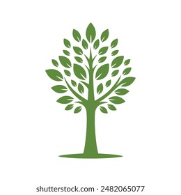Logo del árbol, Ilustración vectorial del logotipo del árbol natural