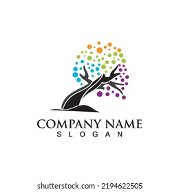 Tree logo nature design image of tree ecology element vector
