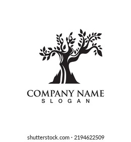 Imagen de diseño de la naturaleza del logotipo del árbol del vector del elemento ecológico