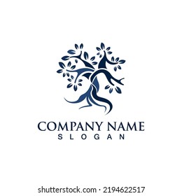 Tree logo nature design image of tree ecology element vector