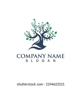 Imagen de diseño de la naturaleza del logotipo del árbol del vector del elemento ecológico