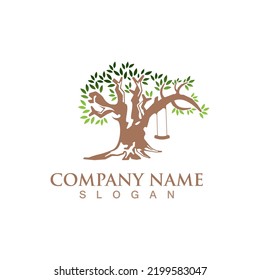 Tree logo nature design image of tree ecology element vetor