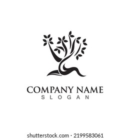 Tree logo nature design image of tree ecology element vetor