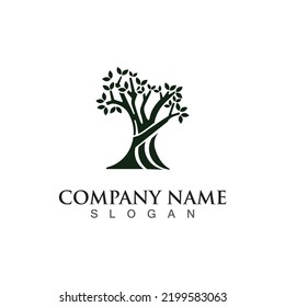 Tree logo nature design image of tree ecology element vetor