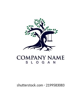 Tree logo nature design image of tree ecology element vetor