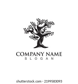 Tree logo nature design image of tree ecology element vetor