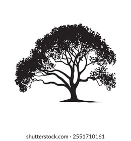  Logotipo del árbol, robles, silueta del roble, Vector del roble,