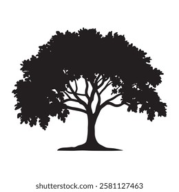  tree logo, oak trees, oak tree silhouette, oak vector,