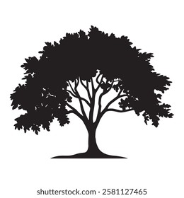  tree logo, oak trees, oak tree silhouette, oak vector,