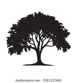  tree logo, oak trees, oak tree silhouette, oak vector,