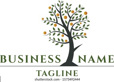  tree logo with orange fruit