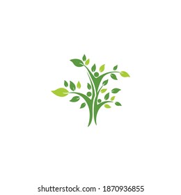 tree logo in the shape of a human holding each other