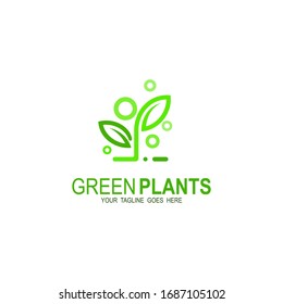 Tree logo with simple design vector, leaf logo, tea icon