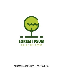 Tree logo, simple logo template design