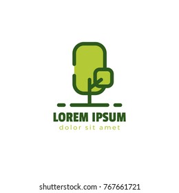 Tree logo, simple logo template design