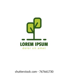 Tree logo, simple logo template design
