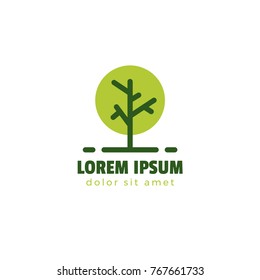 Tree logo, simple logo template design