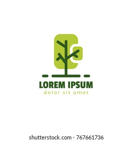 Tree logo, simple logo template design