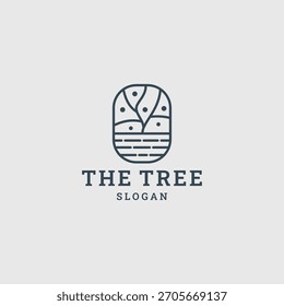 Tree logo style icon design template vector illustration