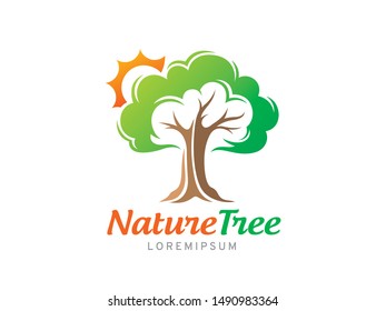 Tree logo symbol or icon template