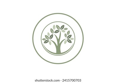Tree logo symbolizes growth and empowerment of humanity, social community icon symbol.