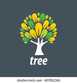 Tree logo template. Abstract vector illustration. Plant