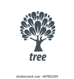 Tree logo template. Abstract vector illustration. Plant