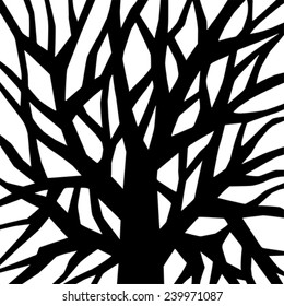 Tree logo template.  Beautiful tree card or background.  Vector illustration.
