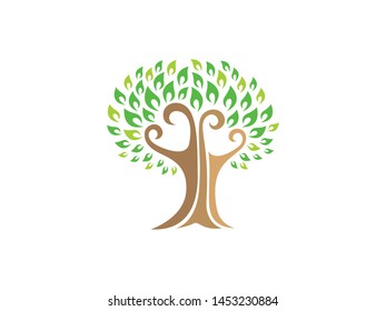 Tree Logo Template Design Vector. Icon. Symbol. Emblem.