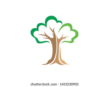 Tree Logo Template Design Vector. Icon. Symbol. Emblem.