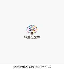 Tree logo template design in Vector illustration 