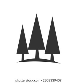 plantilla de logotipo de árbol. Identidad de la marca Ilustración de iconos. Ilustración aislada y plana. Gráfico vectorial