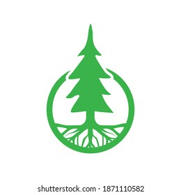 Tree logo template isolated on white background