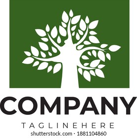 Plantilla de logotipo de árbol, se puede editar la plantilla de logotipo moderno. Todos pueden usar este diseño fácilmente. Empresa y marca.-Vector
