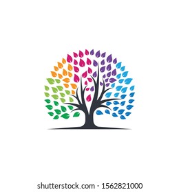 Tree logo template  vector icon illustration