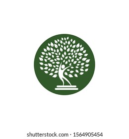 Tree logo template vector icon illustration