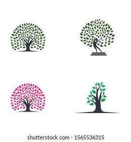 Tree logo template vector icon illustration