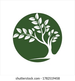 Tree logo template vector icon illustration