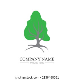 Tree logo template vector icon illustration