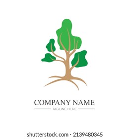Tree logo template vector icon illustration
