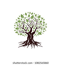 Tree Logo Template. Vector Illustration