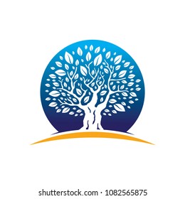 Tree Logo Template. Vector Illustration