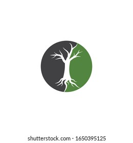 Ilustración vectorial de la plantilla de logotipo de árbol