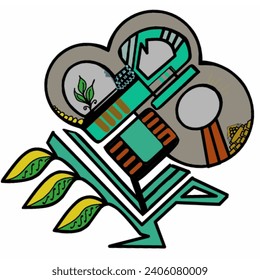 logotipo de árbol que representa muchos elementos