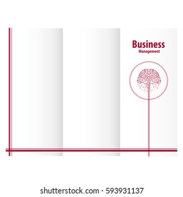 Tree logo triptych design for business management
