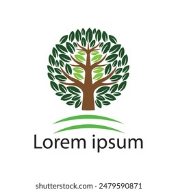 Tree Logo Vector Art, Icons, and Graphics. Abstract vibrant tree logo design, root vector - Tree of life logo design inspiration isolated on white background. set of best tree logo collections........