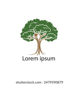 Tree Logo Vector Art, Icons, and Graphics. Abstract vibrant tree logo design, root vector - Tree of life logo design inspiration isolated on white background. set of best tree logo collections........